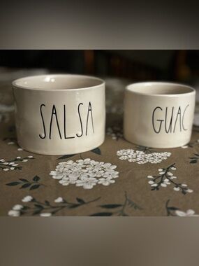 Cream Ceramic Dip Bowl - Salsa Label